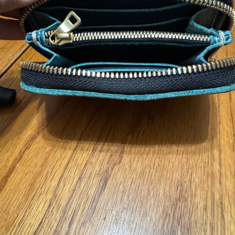 Portland Leather Teal Wallet - Picture 3 of 4
